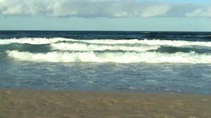 waves on a beach